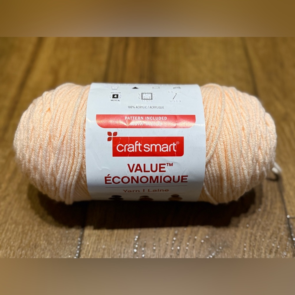 Craft Smart Peach Yarn Acrylic